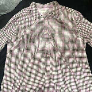 Purple black and white polo